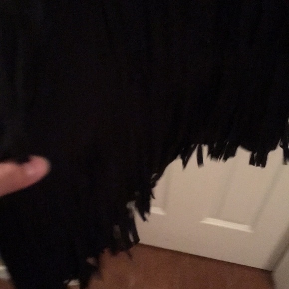 Spense size Small black dress w/ tassels in skirt - Picture 6 of 8